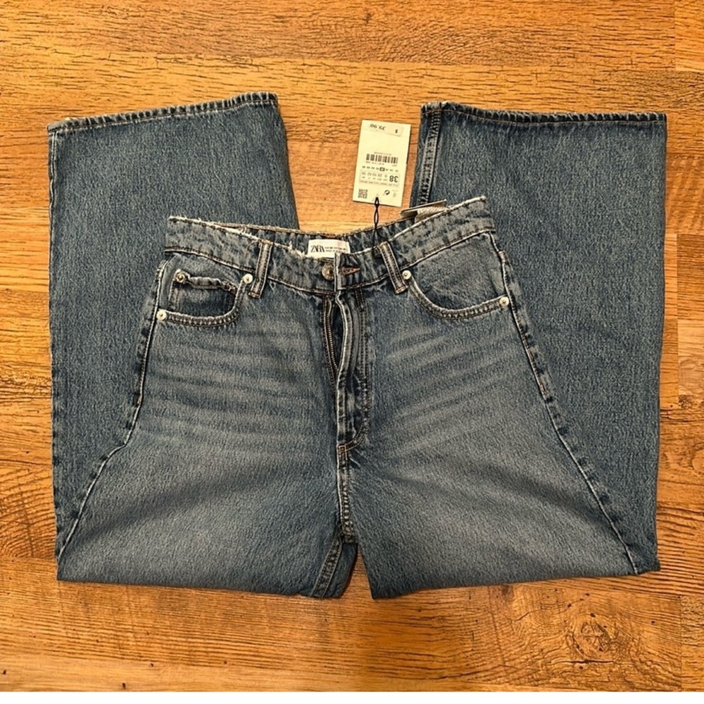 Zara Blue Flare & Wide Leg Jeans